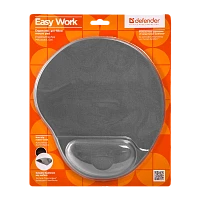 Коврик для мыши Defender Easy Work 260x5x225мм серый (1/30)