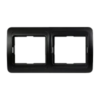 Рамка Smartbuy 2-местная горизонтальная черная "Марс"