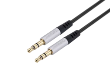 Кабель AUX GoPower Jack 3.5mm (m)-Jack 3.5mm (m) 5м ПВХ черный Premium Zip-Lock c подвесом (1/50)