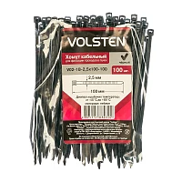 Хомут Volsten нейлон 2.5х100мм 100шт. черный (1/10/500)