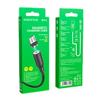 Кабель Borofone BX41 USB (m)-microUSB (m) 1м 2.4A ПВХ магнит черный (1/360)