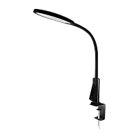 Светильник настольный Camelion KD-837 7W 230V струбцина сенс. 5 ур.ярк. USB черный (1/6)