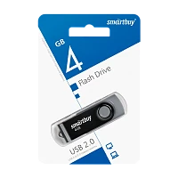 Флеш-накопитель Smartbuy Twist 4GB USB2.0 пластик черный