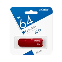 Флеш-накопитель Smartbuy Clue 64GB USB2.0 пластик бургунди