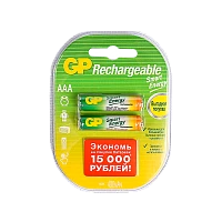 Аккумулятор бытовой GP HR03 AAA BL2 NI-MH 400mAh в пластиковой упаковке (2/20/200) R