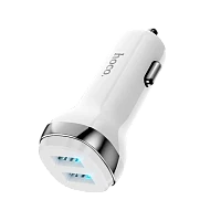 Автомобильное З/У HOCO Z40 2USB 2.4A белый (1/12/120)