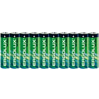 Батарейка Ergolux R6 AA Shrink 10 Zinc Carbon 1.5V (10/60/720)