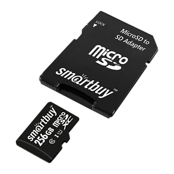 Карта памяти SD Smartbuy Advanced Series 256GB Class10 UHS-I (U3) с адаптером