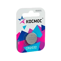 Батарейка Космос CR2032 BL1 Lithium 3V (1/12/576) 