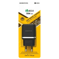 Сетевое З/У Borofone BA36A 1USB 3.0A 18W QC3.0 черный (1/65/260)