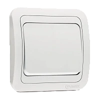 Выключатель Makel Mimoza 1-клав.10A пластик белый 12001 (1/12)