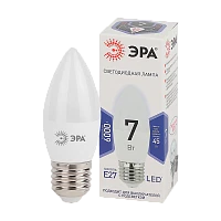 Лампа светодиодная ЭРА B35 E27 7W 6000К 170-265V свеча