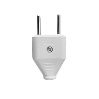 Вилка электрическая Прогресс MINI Б/З белый (1/50/1000)