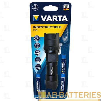 Фонарь туристический Varta Indestructible 1W 1LED от батареек IPX4 2 режима +3AAA черный