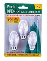 Крючки Park клеевая основа 3х5см 3шт.