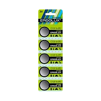 Батарейка Ergolux CR2016 BL5 Lithium 3V (5/100/2000)