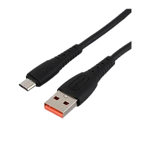 Кабель GoPower GP07M USB (m)-microUSB (m) 1м 2.4A силикон черный (1/200/800)
