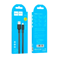 Кабель HOCO X69 USB (m)-Lightning (m) 1м 2.4A нейлон белый черный (1/33/330)