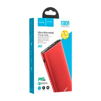 Внешний аккумулятор HOCO J83 10000mAh 3.0A 1USB/Type-C QC3.0 красный (1/24)
