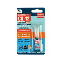 Супер-клей COSMOFEN CA-12 3г BL1 (на крючок) тюбик (1/24)