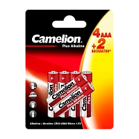 Батарейка Camelion Plus LR03 AAA BL4+2 Alkaline 1.5V (6/72/576)