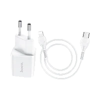 Сетевое З/У HOCO N10 Type-C 20W PD3.0 белый (1/12/120)