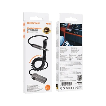 Ресивер Borofone BC56 bluetooth 5.0 с кабелем AUX черный (1/69/276)