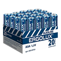 Батарейка Ergolux LR03 AAA BOX20 ПРОМО Alkaline 1.5V (20/480)