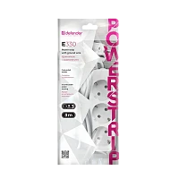 Удлинитель Defender E330 3р.С/З 10A 3.0м ПВС 3x1мм² белый (1/30)