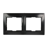Рамка Smartbuy 2-местная горизонтальная черная "Венера"