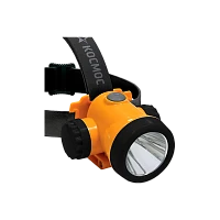 Фонарь налобный Космос H3WLi-On 3W 1LED от аккумулятора 2 режима желтый (1/12/96)