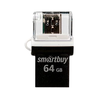 Флеш-накопитель Smartbuy POKO 64GB USB2.0 пластик черный