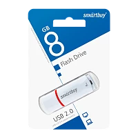 Флеш-накопитель Smartbuy Crown 8GB USB2.0 пластик белый