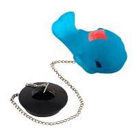 Пробка для ванной Рыжий кот "Кит" синий (1/18/72)