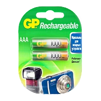 Аккумулятор бытовой GP HR03 AAA BL2 NI-MH 1000mAh в пластиковой упаковке (2/20/200)
