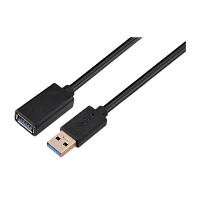 Кабель GoPower удлинитель USB3.0 (m)-USB (f) 0.5м ПВХ черный Premium Zip-Lock c подвесом (1/250)