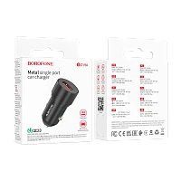 Автомобильное З/У Borofone BZ19A 1USB 18W QC3.0 черный (1/94/376)
