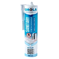 Герметик SMOLA Sanitary 280мл силиконовый белый (1/12)