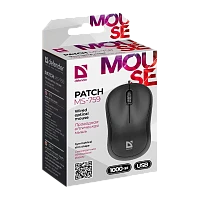 Мышь проводная Defender MS-759 Patch классическая USB черный (1/100)