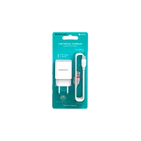 Сетевое З/У Borofone BA20A 1USB 2.1A с кабелем Lightning белый (1/48/192)