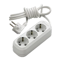 Удлинитель Makel 3р.С/З 5.0м белый MGP134 (1/12)