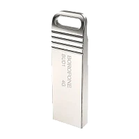 Флеш-накопитель Borofone Nimble BUD1 4GB USB2.0 металл серебряный (1/40/320)