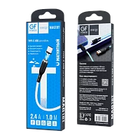 Кабель GFPower MAG18T USB (m)-Type-C (m) 1м 2.4A ПВХ магнит белый (1/200/800)