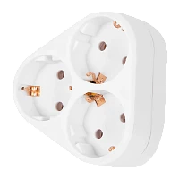 Сетевой переходник Старт 3р.С/З белый (1/30/60)