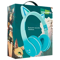 Наушники накладные MORE CHOICE HW25kids bluetooth 5.1 с микр. бирюзовый (1/16/32)