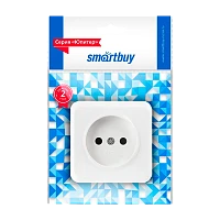 Розетка Smartbuy "Юпитер" 1гн. 10A Б/З пластик белый