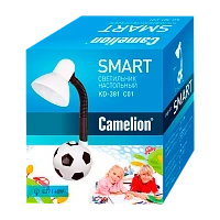 Светильник настольный Camelion KD-381 "Мяч" 40W 230V E27 на основании белый (1/12)