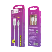 Кабель GFPower 42L USB (m)-Lightning (m) 1м 2.4A TPE белый (1/200/800)