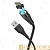 Кабель HOCO X63 USB (m)-microUSB (m) 1.0м 2.4A нейлон магнит черный (1/31/310)