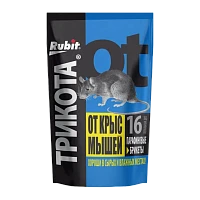 Тесто-брикеты Рубит от крыс и мышей ТриКота (син) параф. брикет 16 доз 160г (1/40)